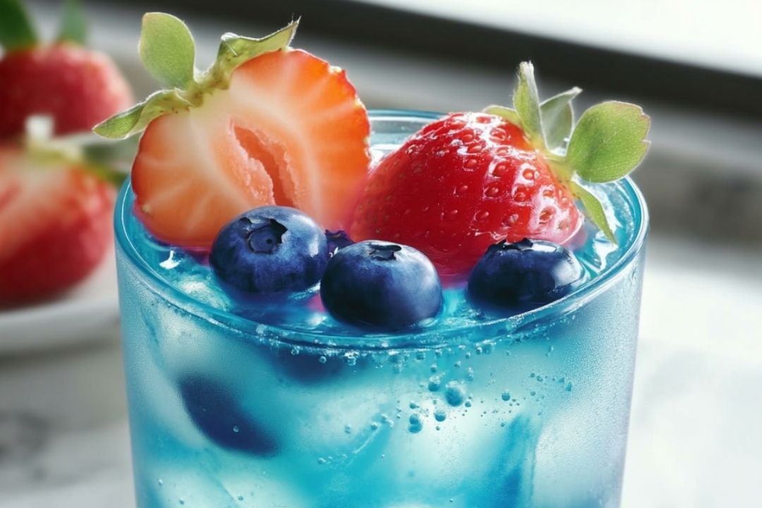 Strawberry Blue Lagoon Cocktail |