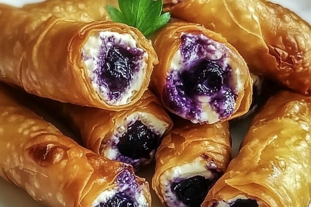 Blueberry Cream Cheese Egg Rolls