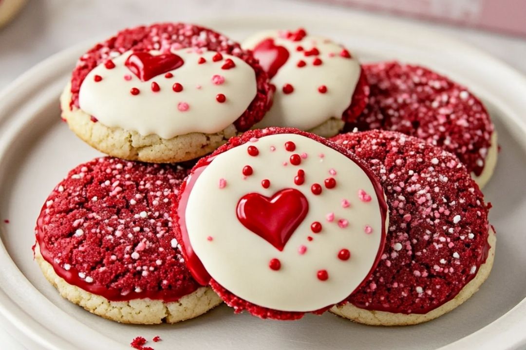 Valentine’s Day Red Velvet Cookies