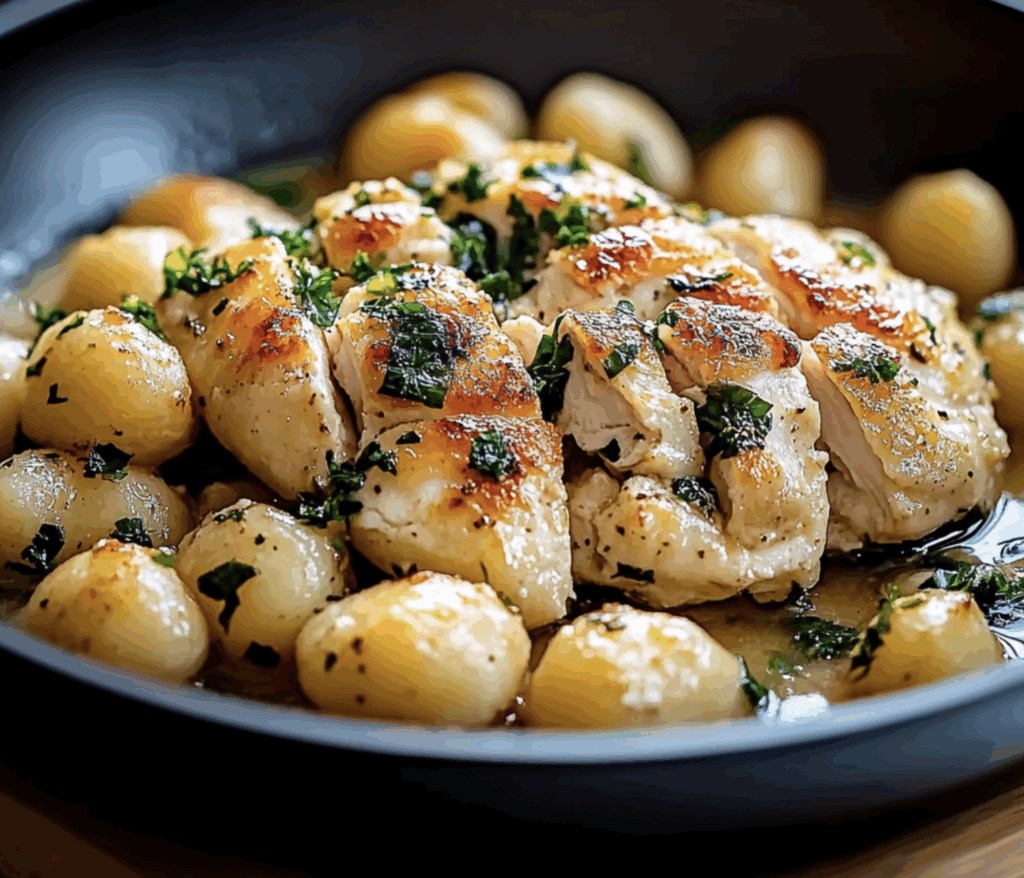 Garlic Chicken Gnocchi Skillet