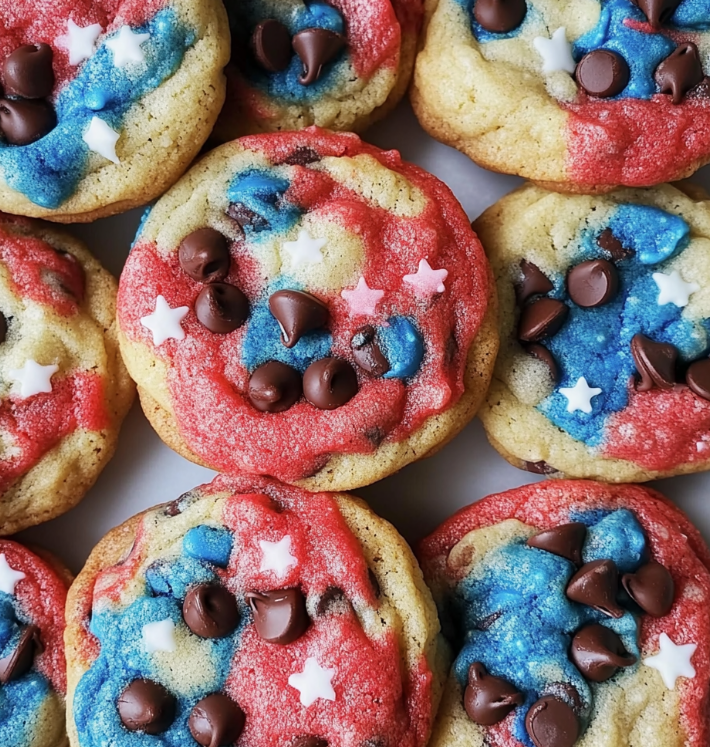 Patriotic Chocolate Chip Cookies
