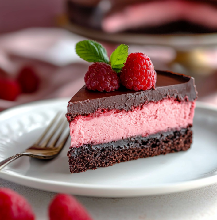Chocolate Raspberry Mousse Cake