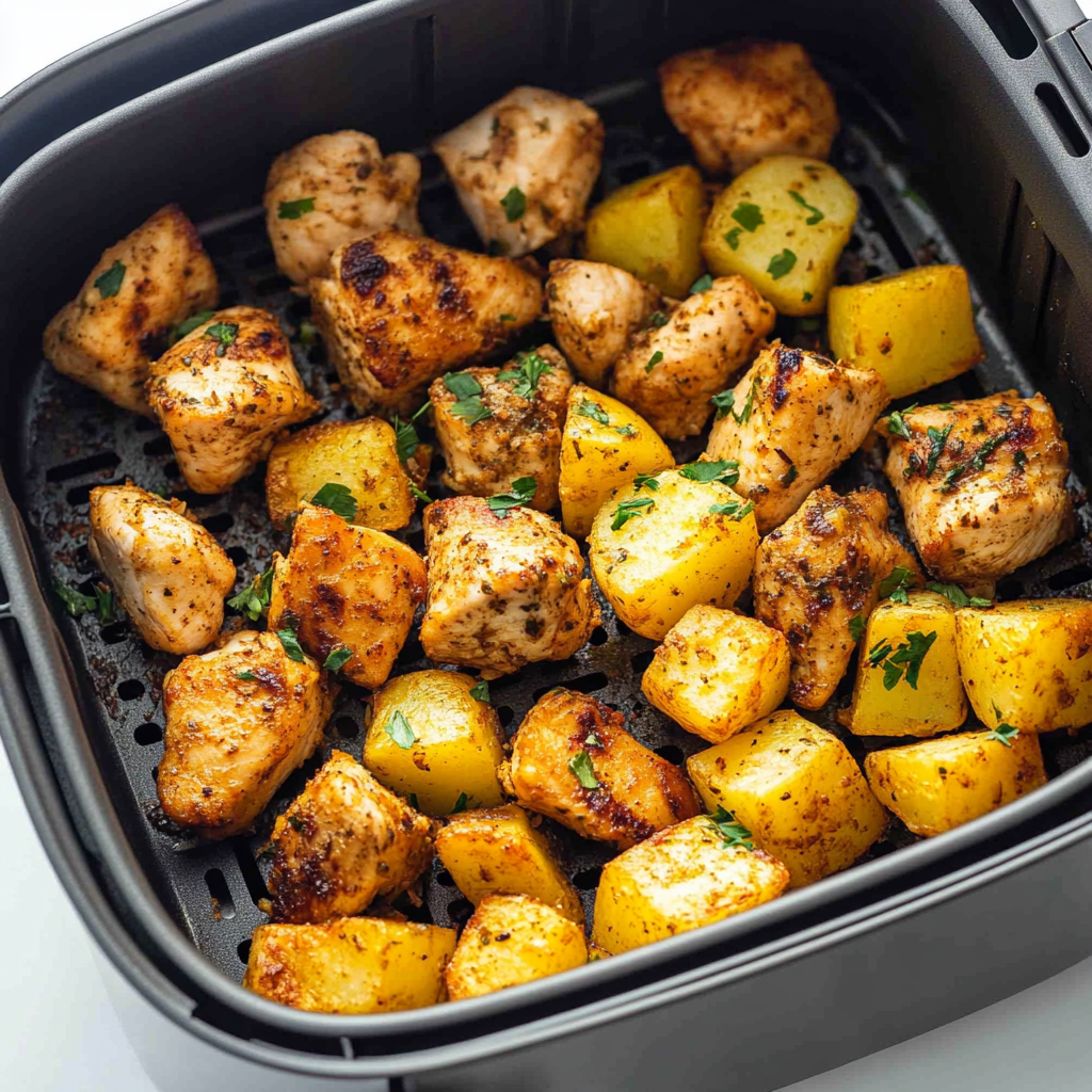 Air Fryer Chicken and Potatoes