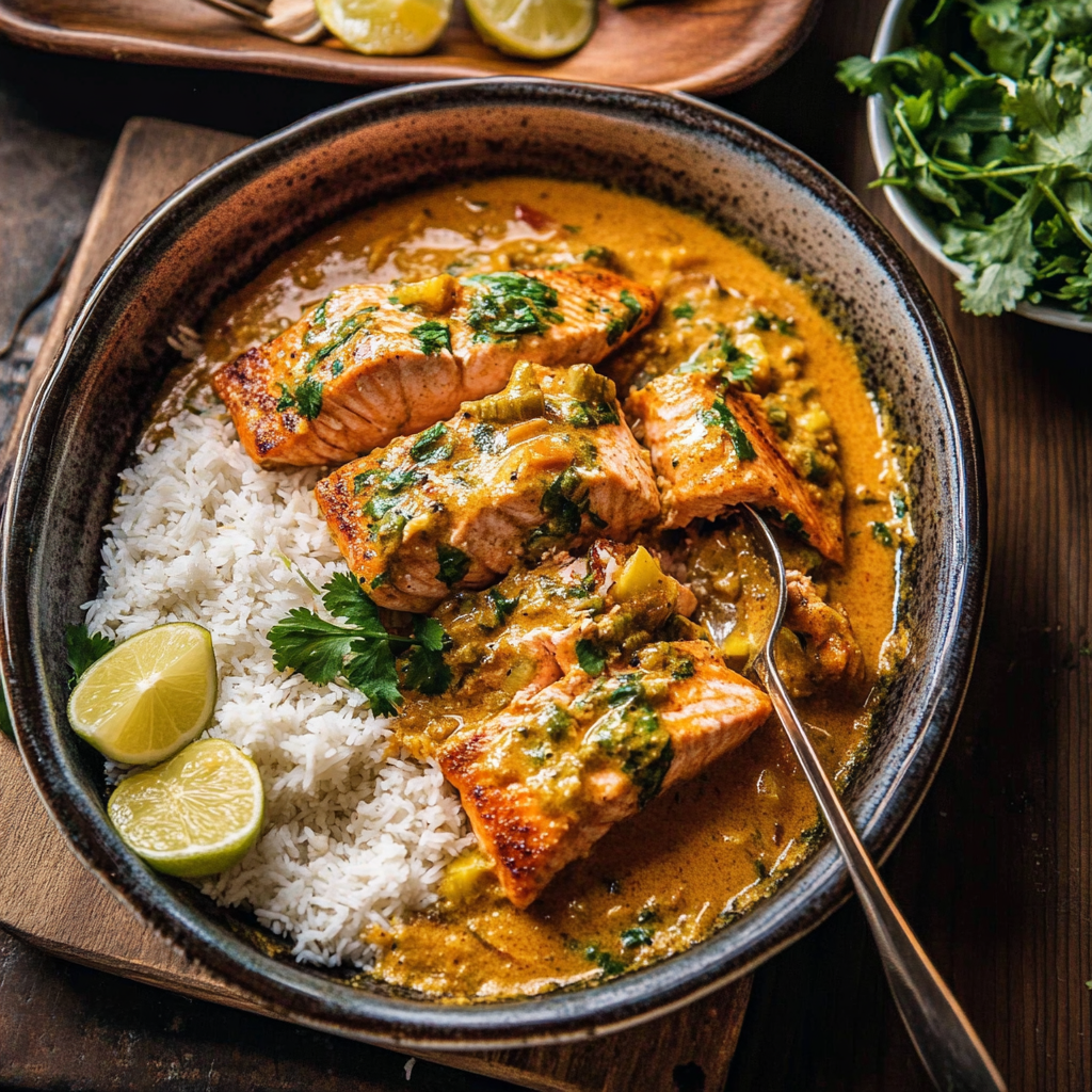 Baked Coconut Curry Salmon
