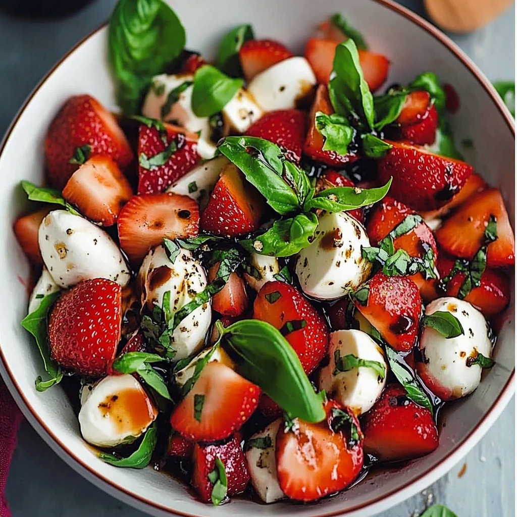 Balsamic Strawberry Caprese Salad