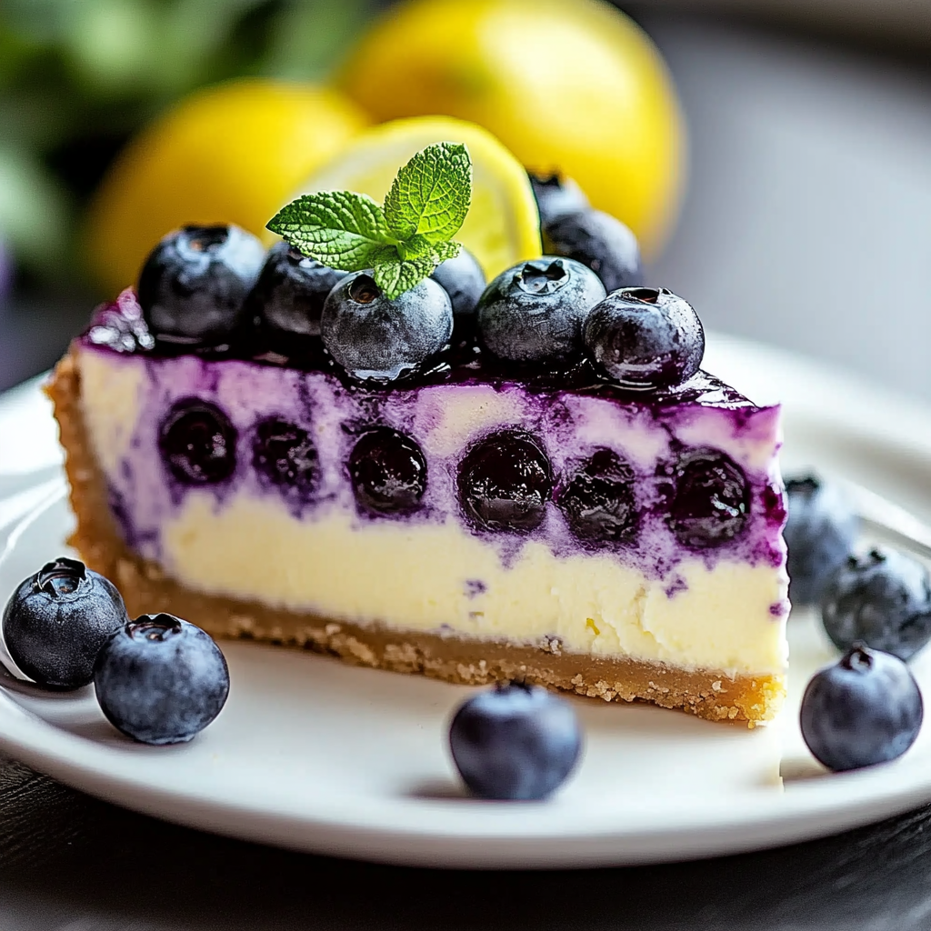 Blueberry and Lemon Cheesecake
