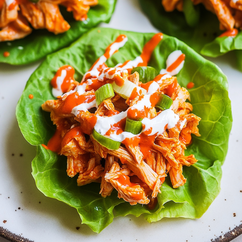 Buffalo Chicken Lettuce Wraps