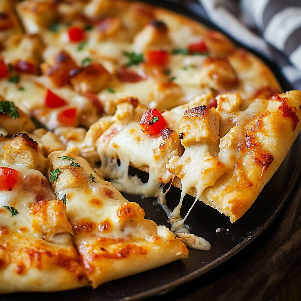 Chicken Alfredo Pizza