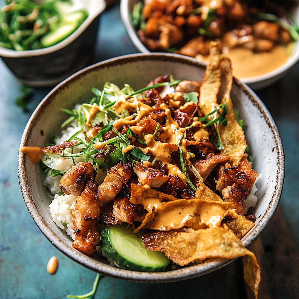 Chicken Yum Yum Rice Bowls