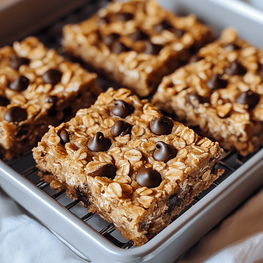 Chocolate Chip Peanut Butter Granola Cookie Bars