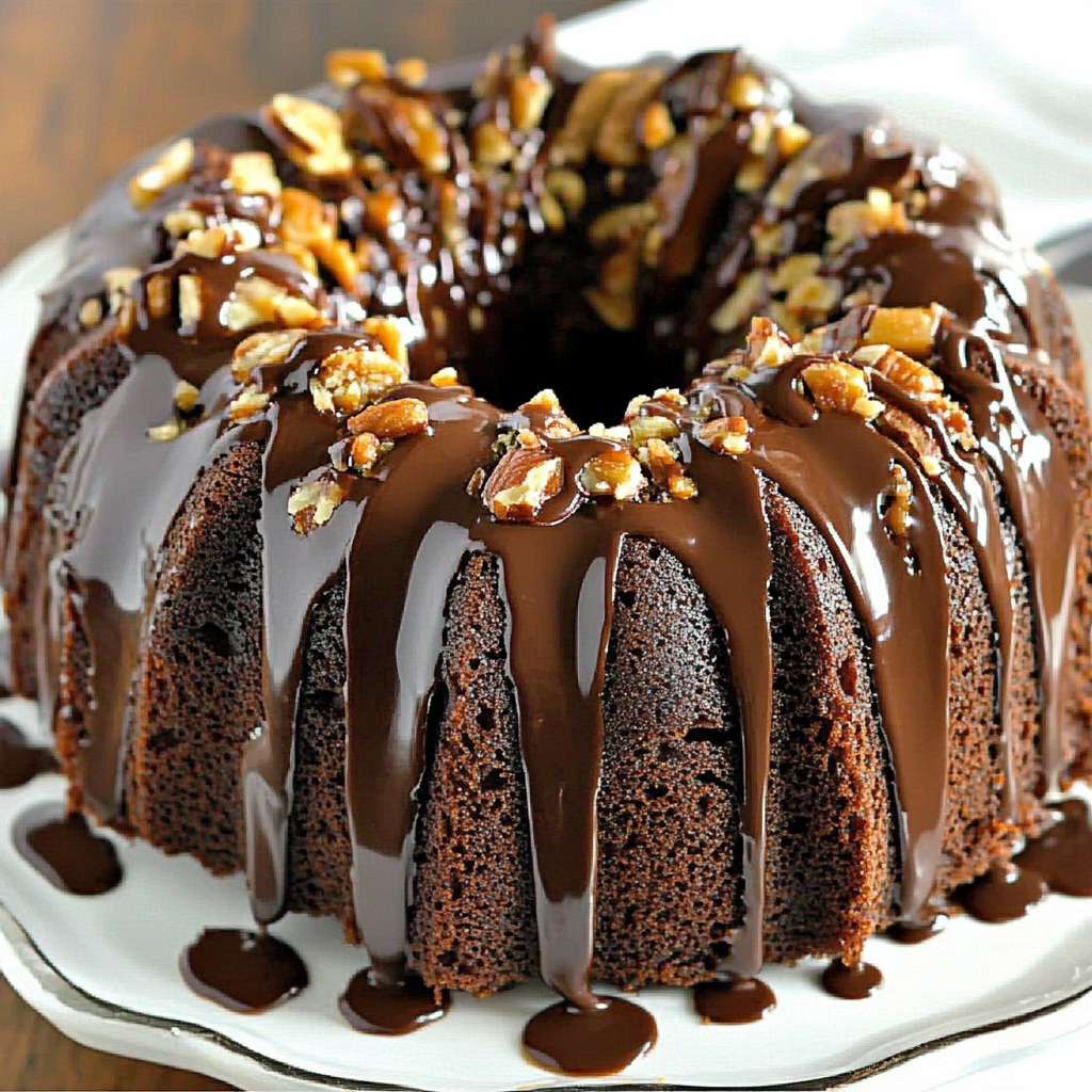 Chocolate Turtle Bundt Cake