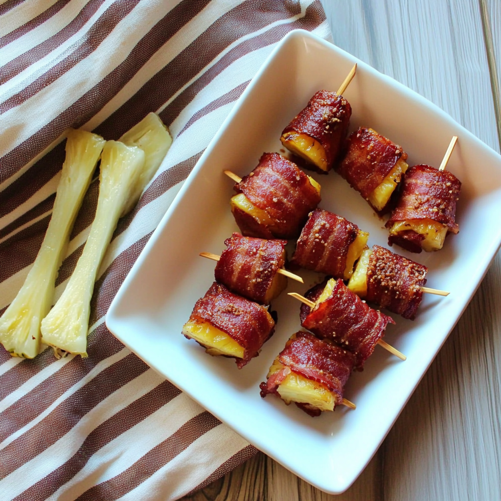 Crispy Bacon-Wrapped Pineapple Bites