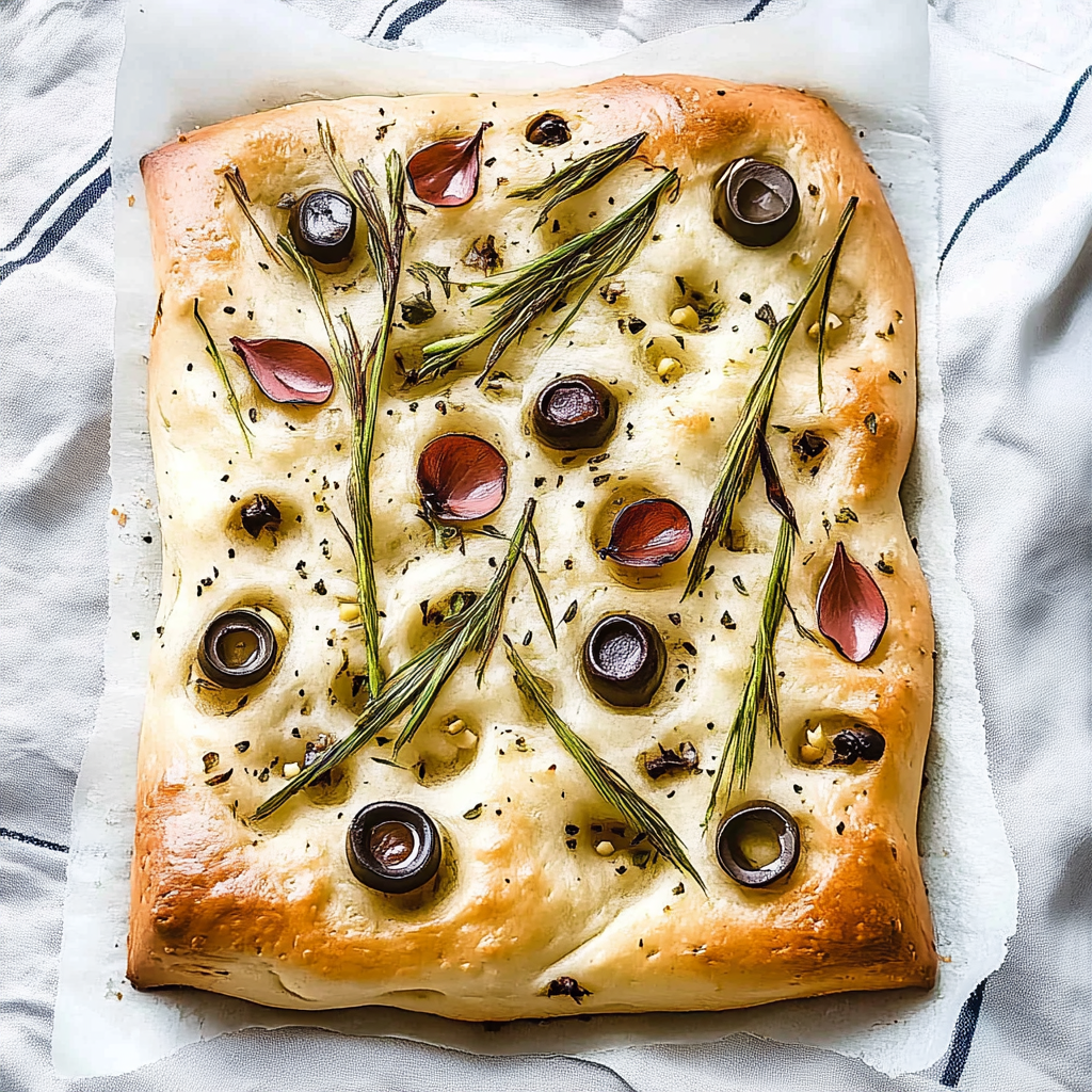 Decorated Focaccia Bread Recipe