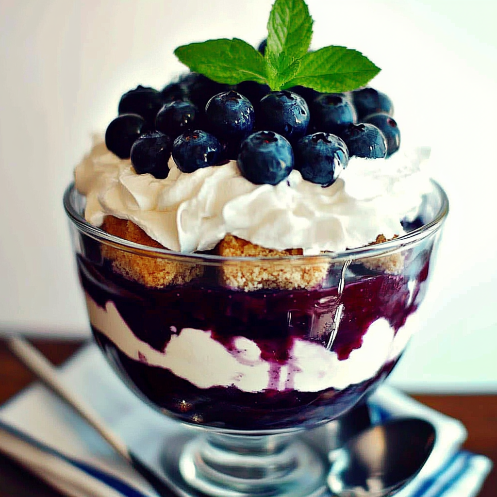 Easy Blueberry Cheesecake Trifle