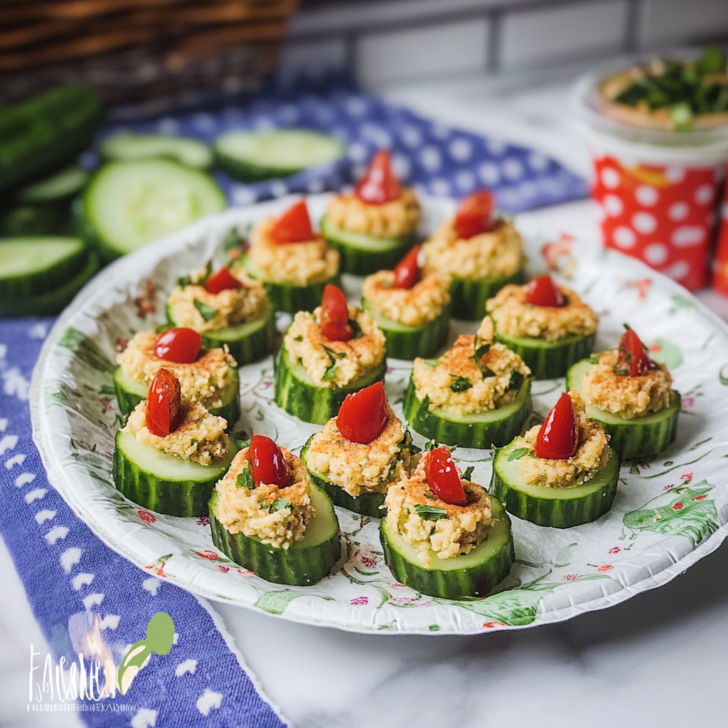 Falafel-Spiced Cucumber Bites