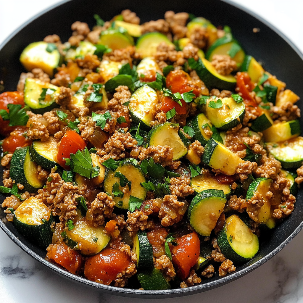 Ground Turkey and Zucchini Skillet