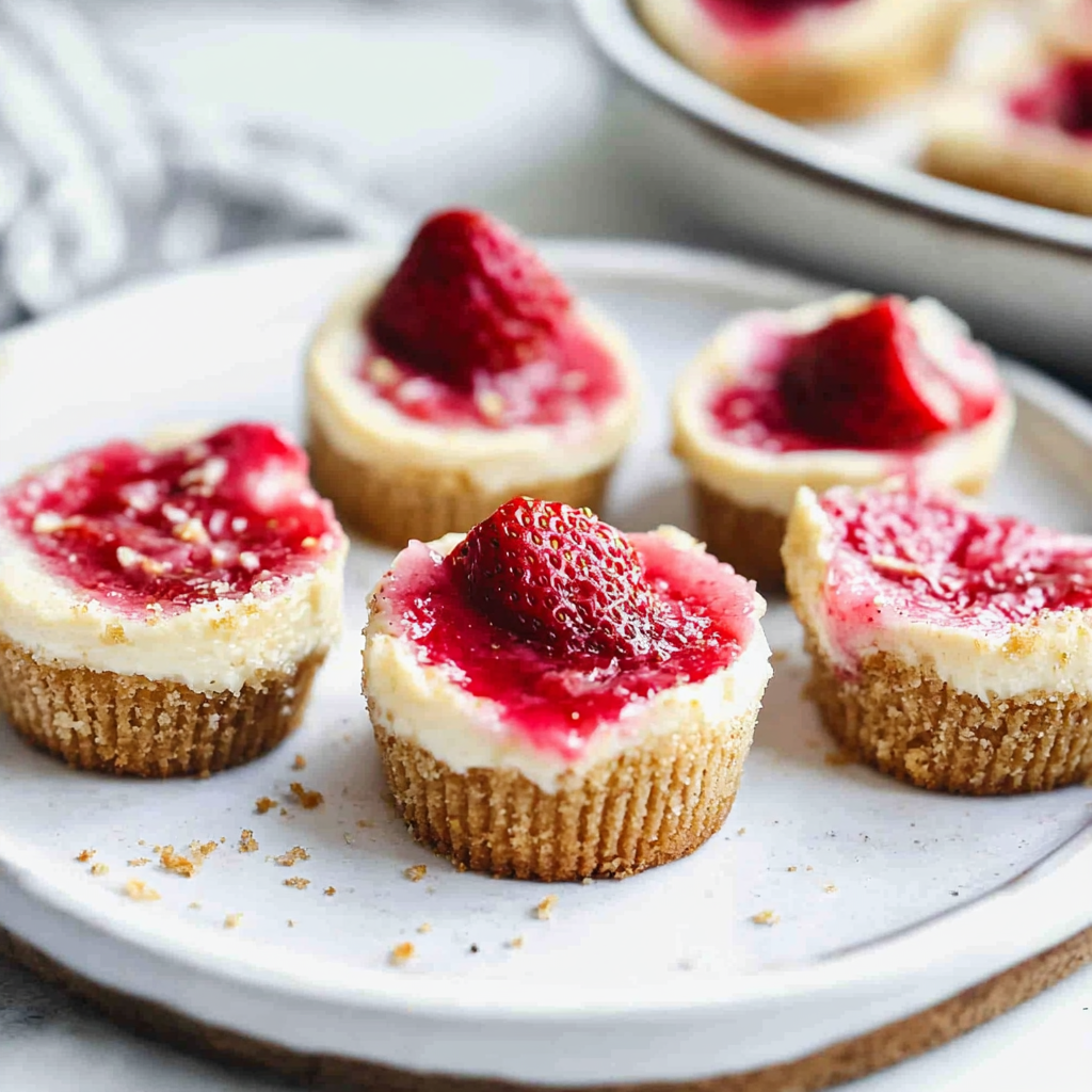 High Protein Healthy Strawberry Cheesecake Bites