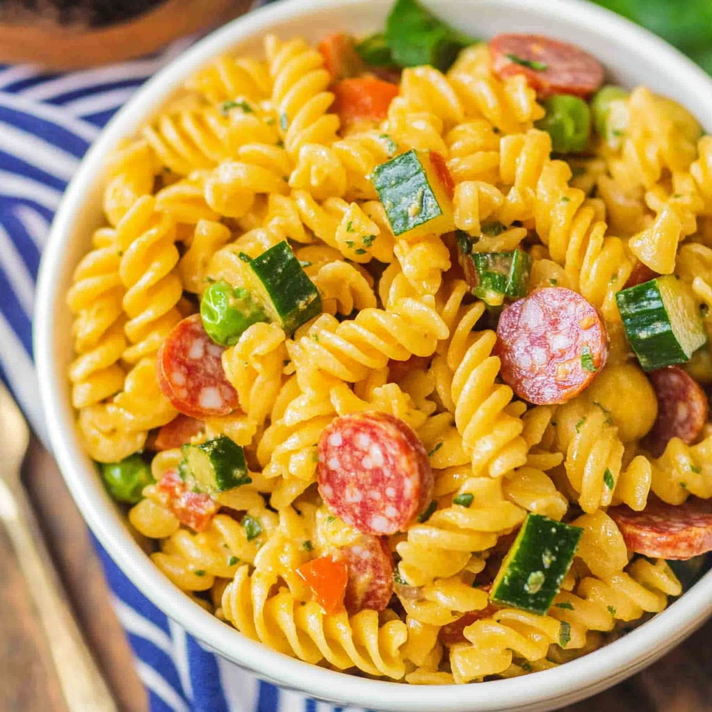 Italian Pasta Salad With Salami