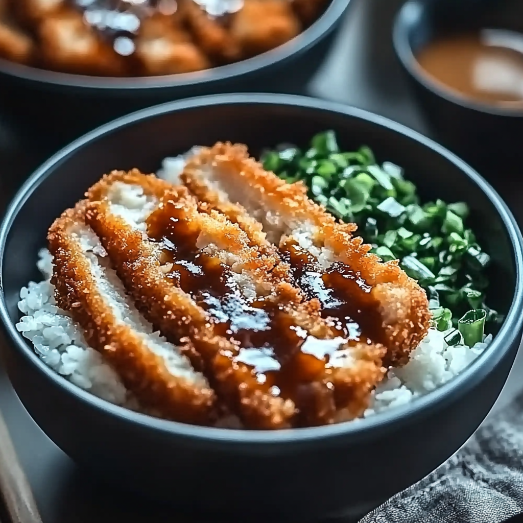 Japanese Katsu Bowls with Tonkatsu Sauce