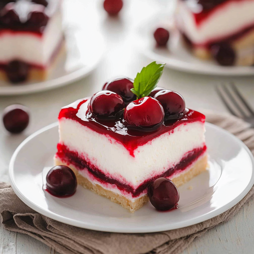 Layered Cherry Cheesecake Dessert