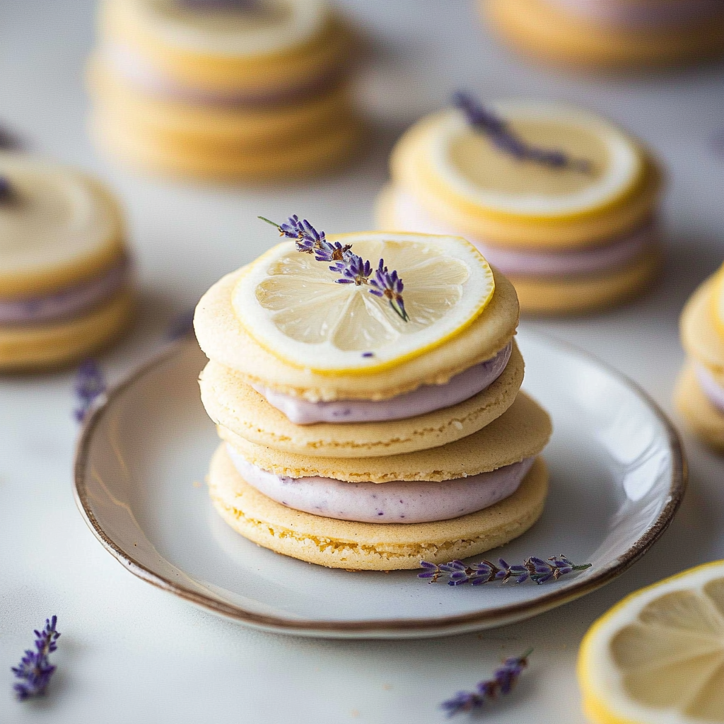 Lemon Lavender Sandwich Cookies
