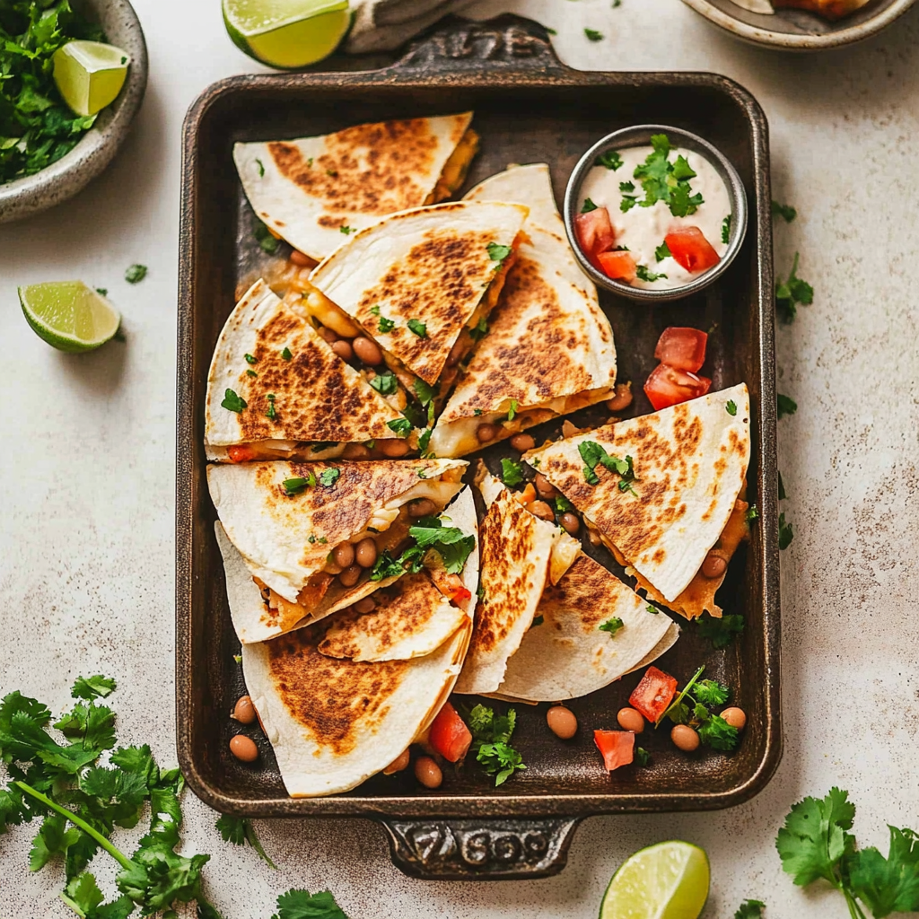 Mini Bean and Cheese Quesadillas