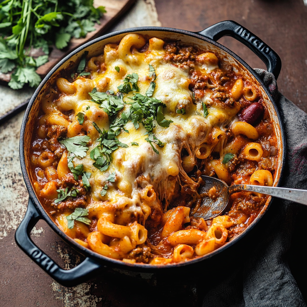 One Pot Chili Mac and Cheese