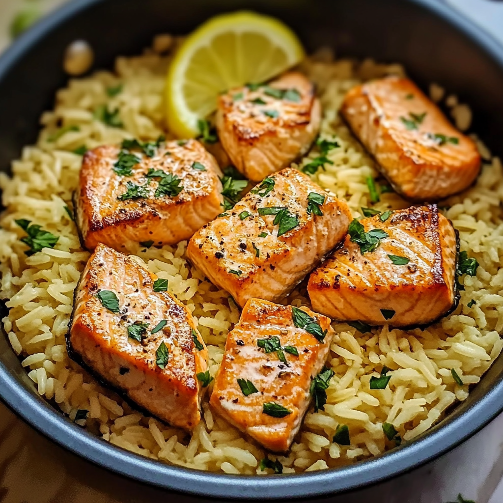 One Pot Salmon and Rice