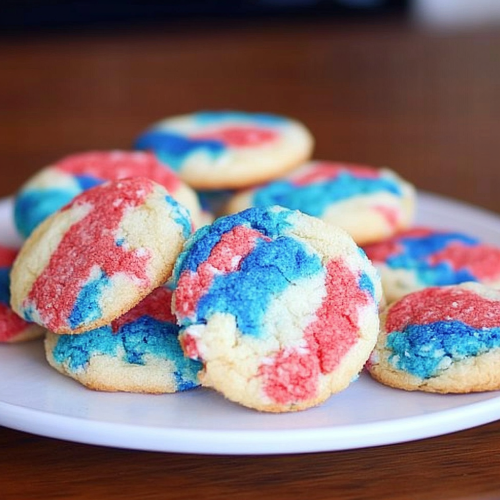 Patriotic Cake Mix Cookies