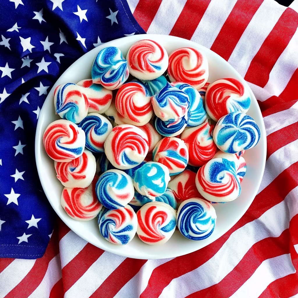 Patriotic Meringue Cookies