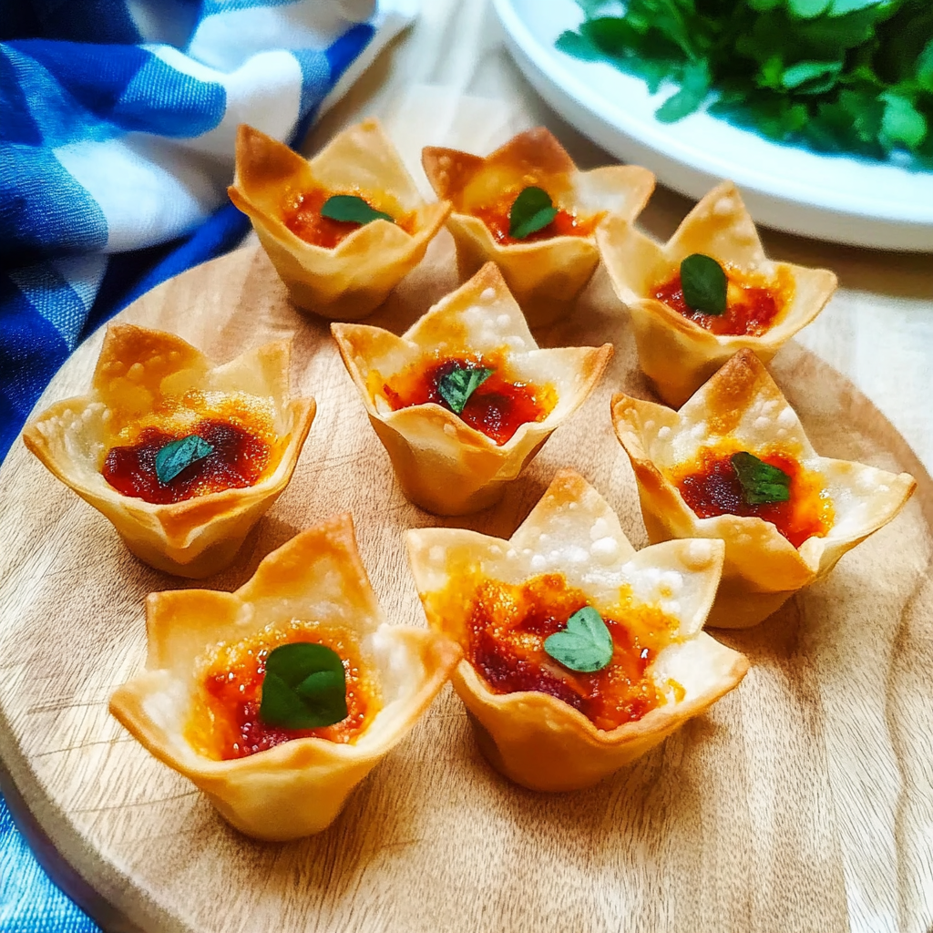 Pizza Wonton Cups