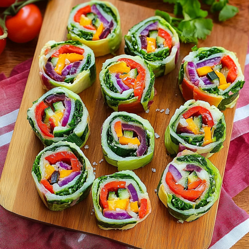 Rainbow Veggie Pinwheels