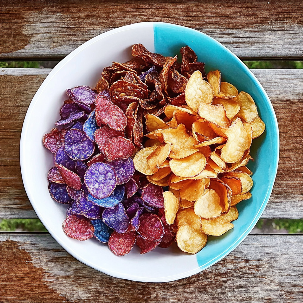Red, White, and Blue Potato Chips