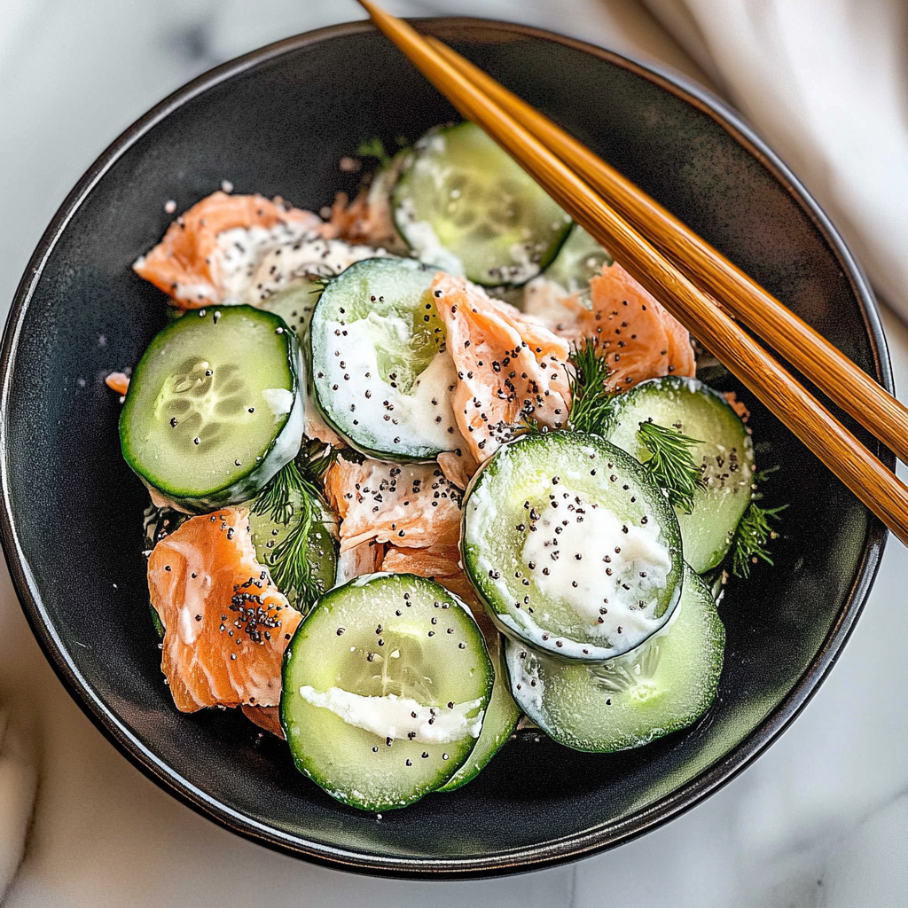 Salmon Everything Bagel Cucumbers