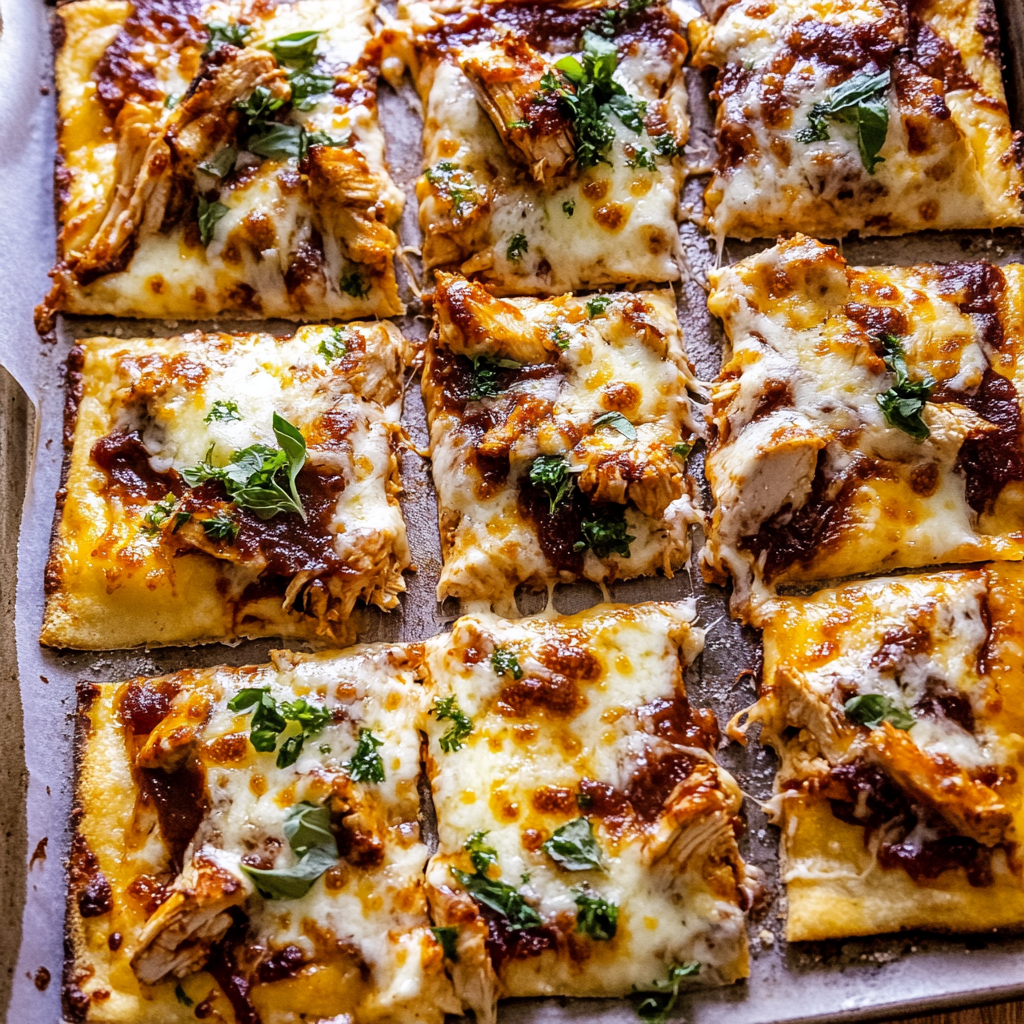 Sheet Pan BBQ Chicken Pizza