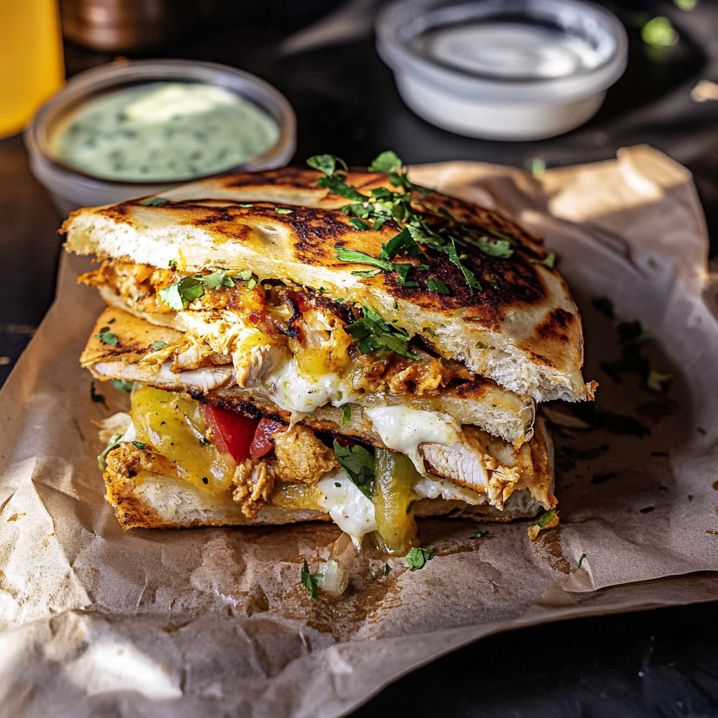 Sheet Pan Chicken Shawarma Havarti Sandwich