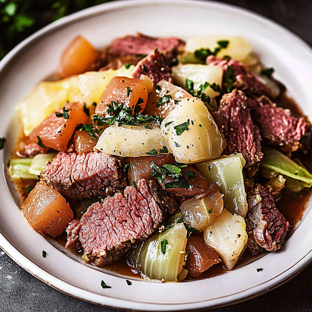 Slow Cooker Corned Beef and Cabbage
