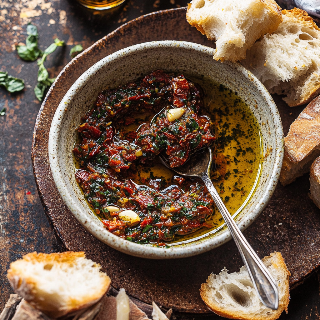 Sun-Dried Tomato Garlic Olive Oil Dip