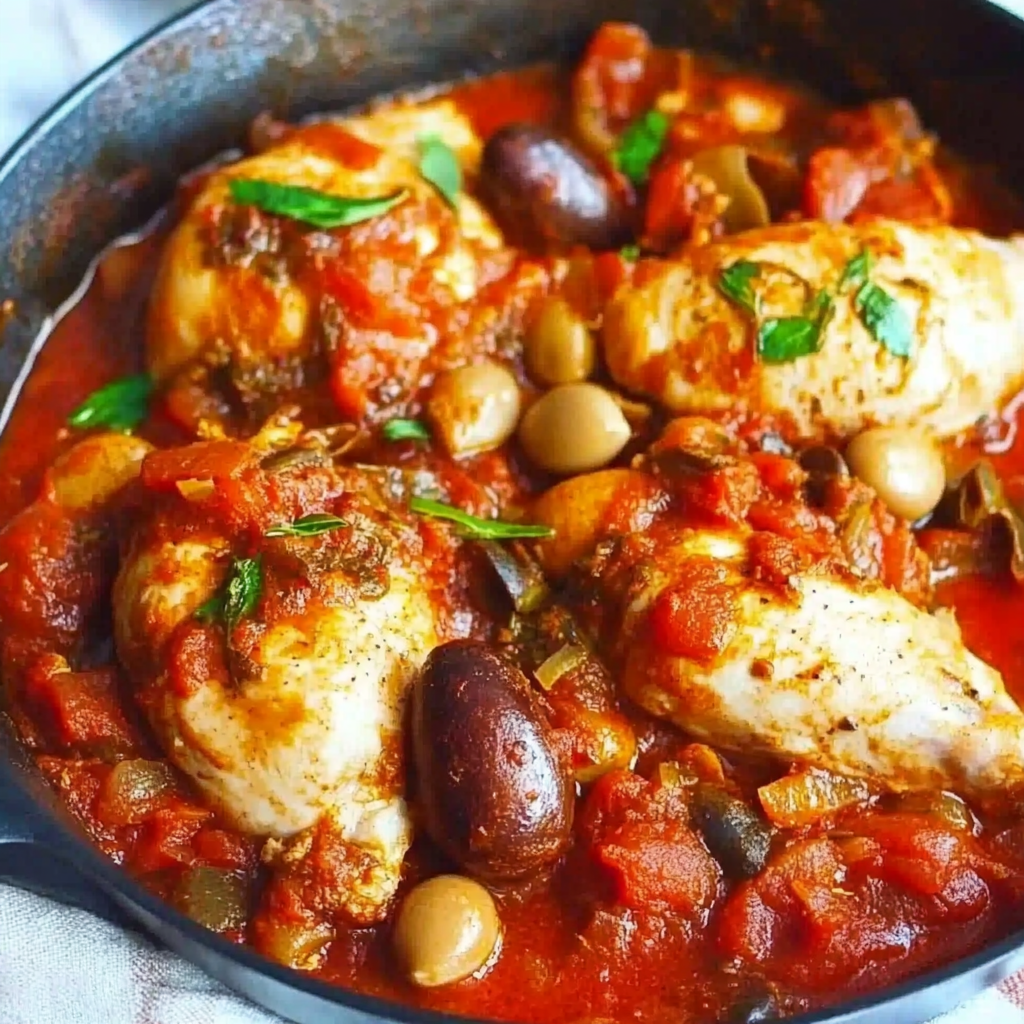 Tuscan Skillet Chicken Cacciatore