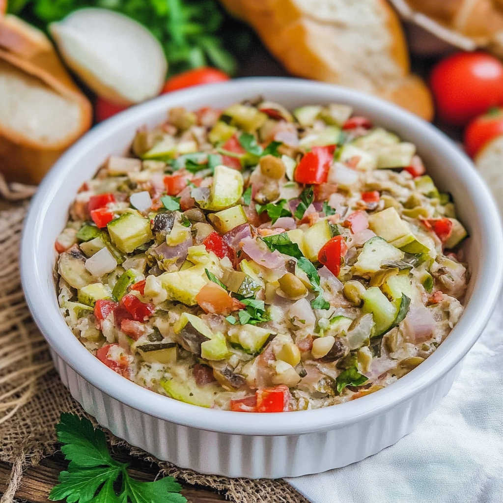 Vegan Italian Veggie Hoagie Dip