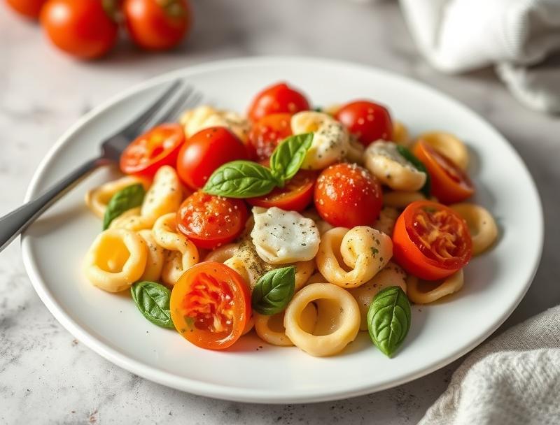 Fresh Caprese Quick Savory Tortellini Salad