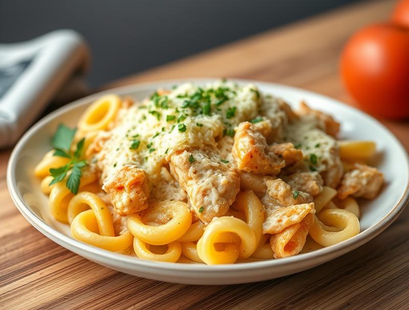 Creamy Rich Chicken Savory Garlic Pasta