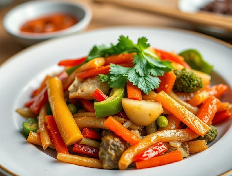 Quick Savory Veg Chicken Sweet Sauce
