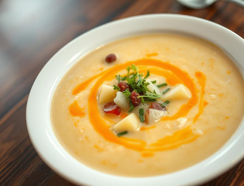 Creamy Soft Potato Rich Cheesy Soup