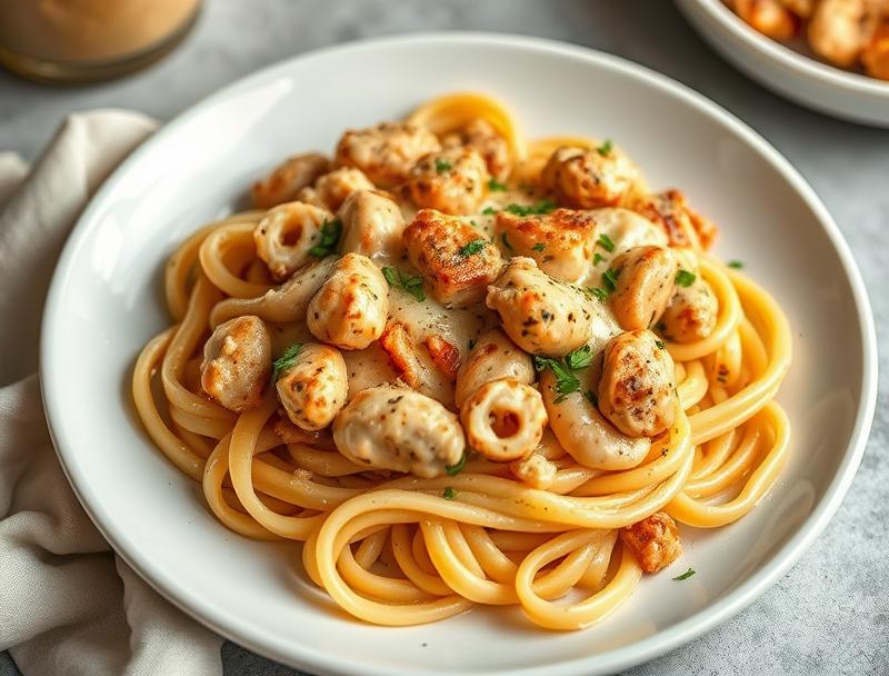 Spicy Cajun Chicken Sweet Creamy Pasta