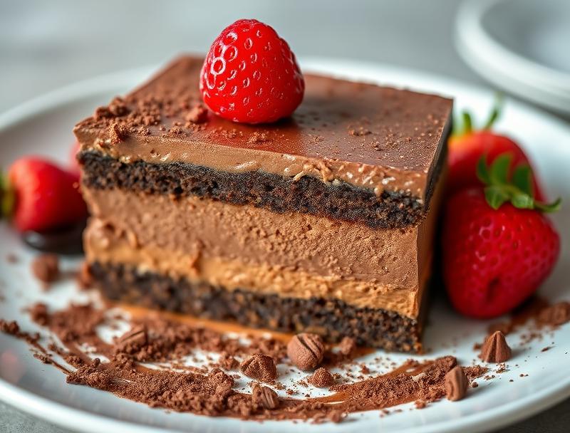 Rich Chocolate Sweet Creamy Mousse Cake