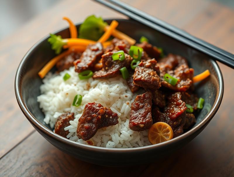 Savory Crispy Beef Quick Healthy Rice