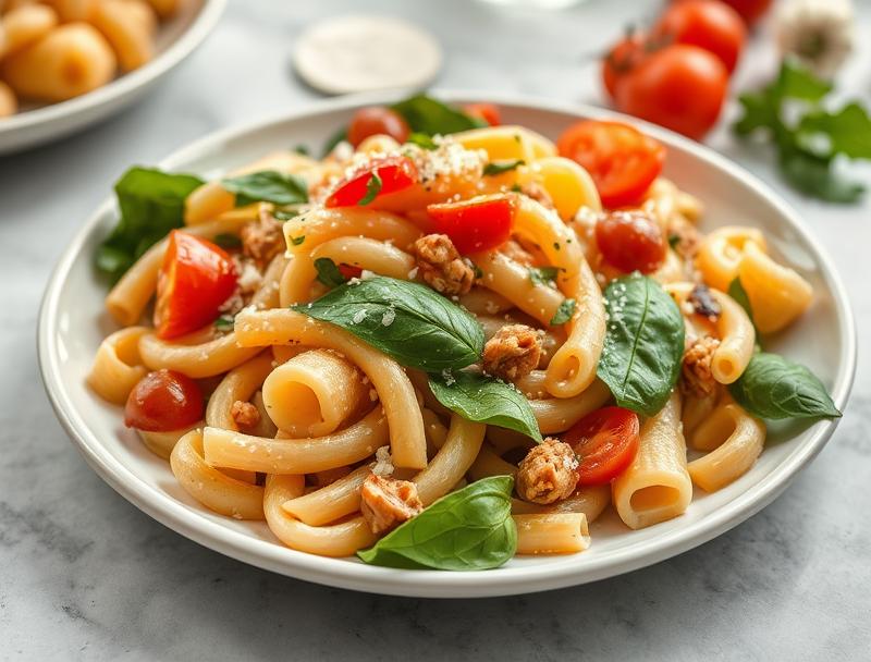 Quick Italian Pasta Savory Cheese Salad