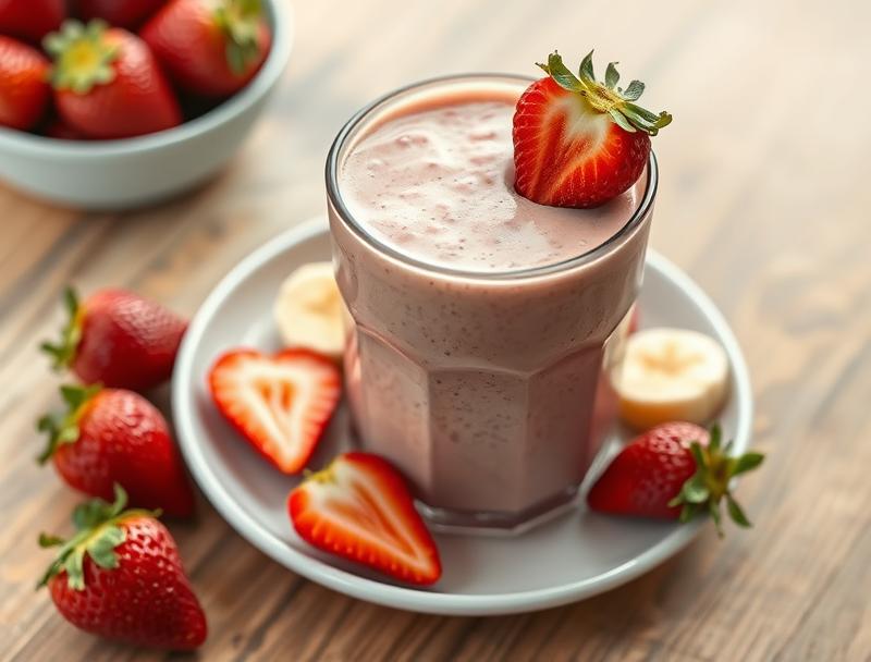 Sweet Fresh Strawberry Quick Banana Smooth