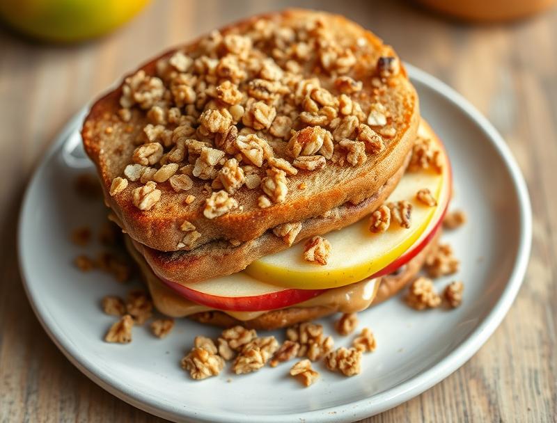 Crunchy Peanut Sweet Apple Butter Granola